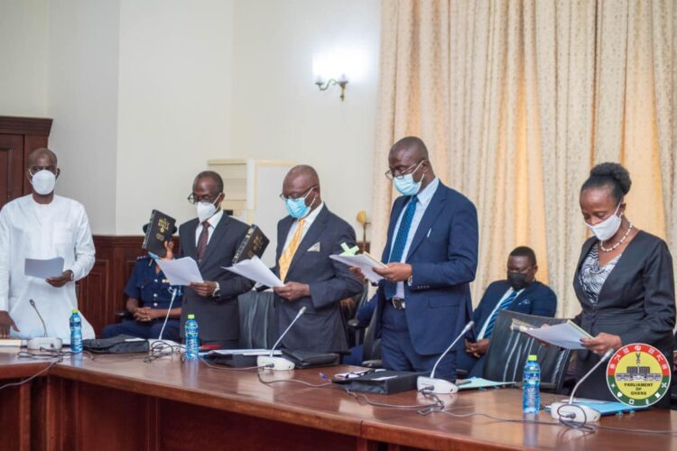 Alban Bagbin swears in Members of Parliamentary Service Board