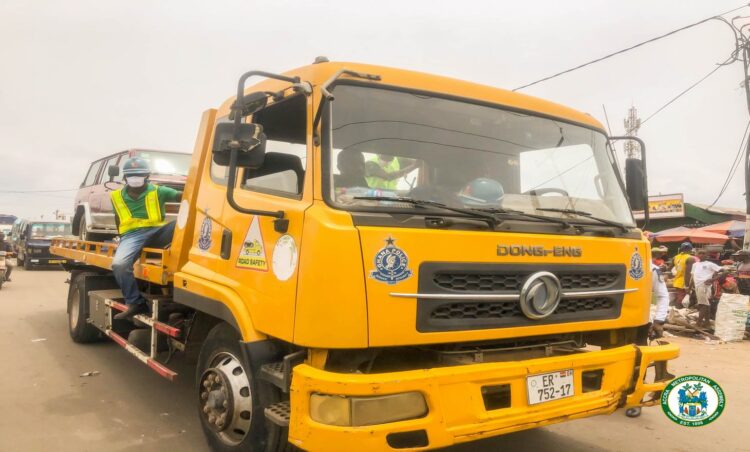 AMA, Police impound 25 vehicles at Agbogbloshie, Zongo Lane for unlawful parking