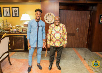 Chelsea footballer, Callum Hudson-Odoi meets President Akufo-Addo