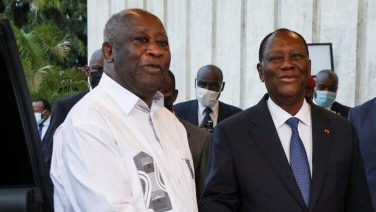 Ivory Coast president and rival in first meeting since civil war