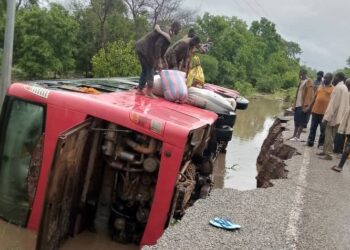 BOLE: 10-hour downpour destroys part of Nuoyiri road