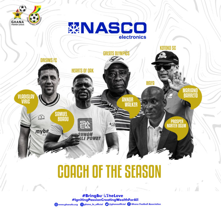 5 Coaches nominated for NASCO Coach of the season award
