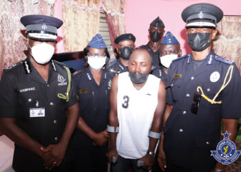 Ag. IGP and entourage visit injured Police Officers in Bono Region