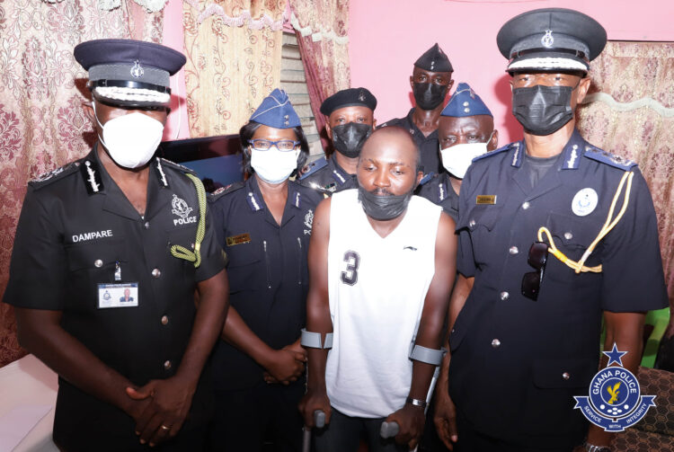 Ag. IGP and entourage visit injured Police Officers in Bono Region