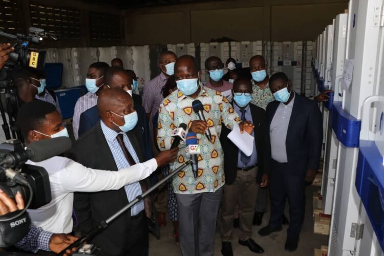Health Minister hands over vaccine freezers, fridges and cold boxes to GHS