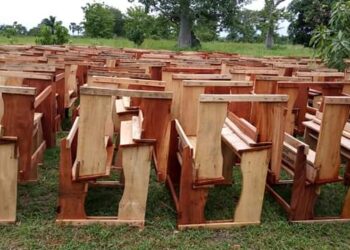 Tain District Assembly donates 700 dual desks to GES
