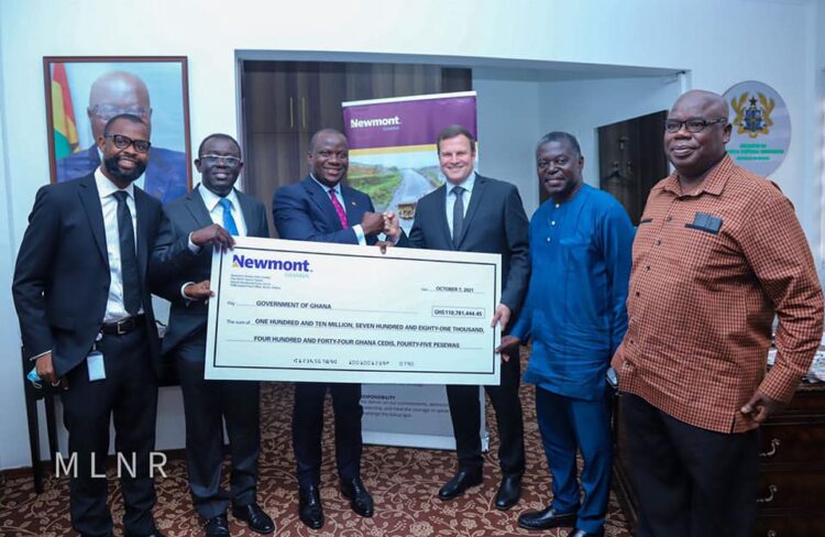 Newmont Ghana presents over GH₵110 million as dividends to Gov’t