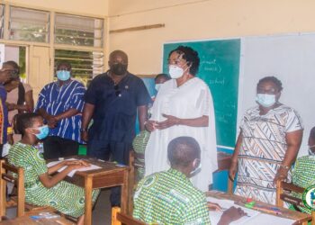 Accra Mayor tours BECE centres; admonishes candidates  to eschew all forms of examination malpractice