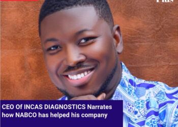 CEO of INCAS DIAGNOSTICS, Laud Anthony Basing narrates how NABCO has helped his company