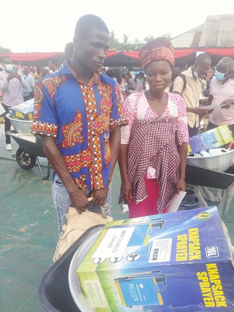 Blind farmer wins best farmer in AAK District