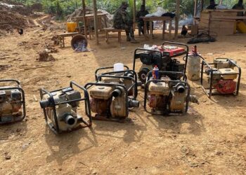 W/R: Three illegal miners arrested at Sekyere, equipment decommissioned