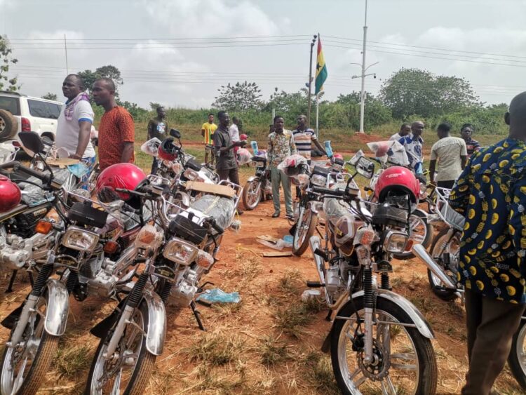 Ahafo Regional Minister donates 41 motorbikes to Assembly Members