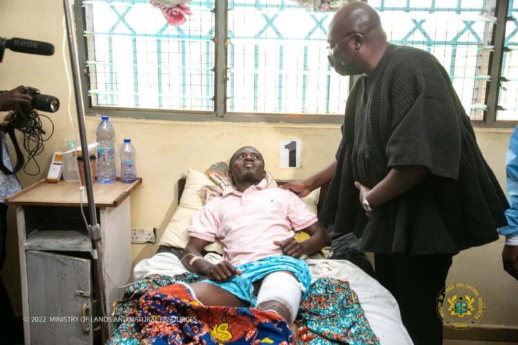 Minister for Lands and Natural Resources joins Veep to commiserate with Apiate explosion victims