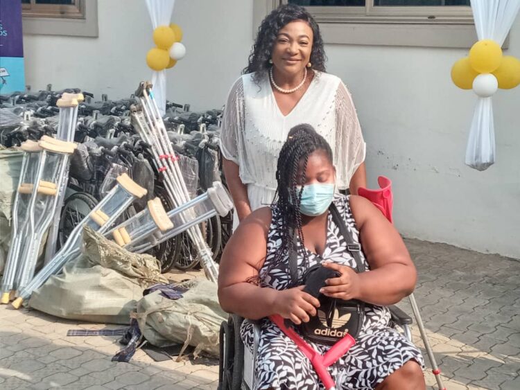 Otiko Djaba donates 160 wheelchairs to physically challenged persons