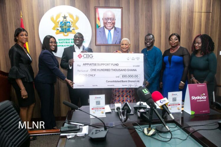 CBG donates GH100k to Apiate Support Fund