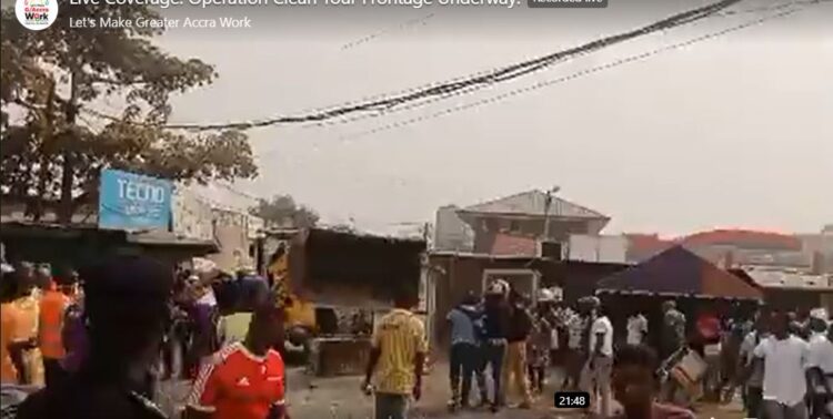 Aggrieved traders at Circle Holy Gardens ‘fight’ Henry Quartey’s Task Force Team over structure demolition