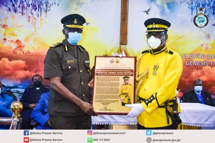 Retired Prisons Chaplain donates offering proceeds to fire victim