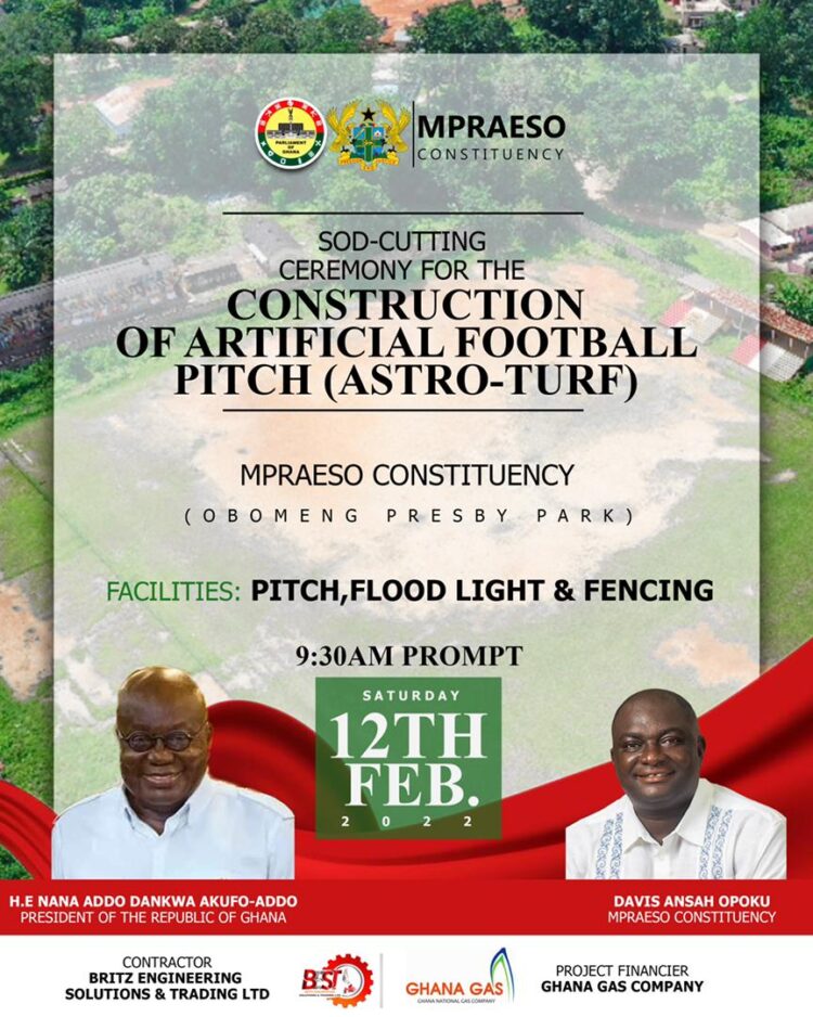 Mpraeso MP to construct astro turf for Kwahu Community