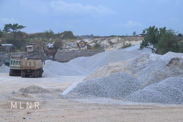 Mireku Duker pays working visit to encroached quarry sites in Afigya Kwabre