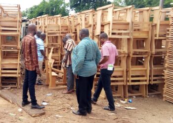 Nkawkaw MP donates 1,000 mono desks to Kwahu West Municipal Education Directorate