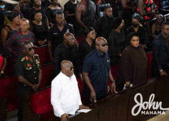 Akufo-Addo, Mahama mourn with family of late former First Lady at one-week celebration