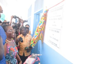 Ursula Owusu commissions New Classroom blocks at Dansoman