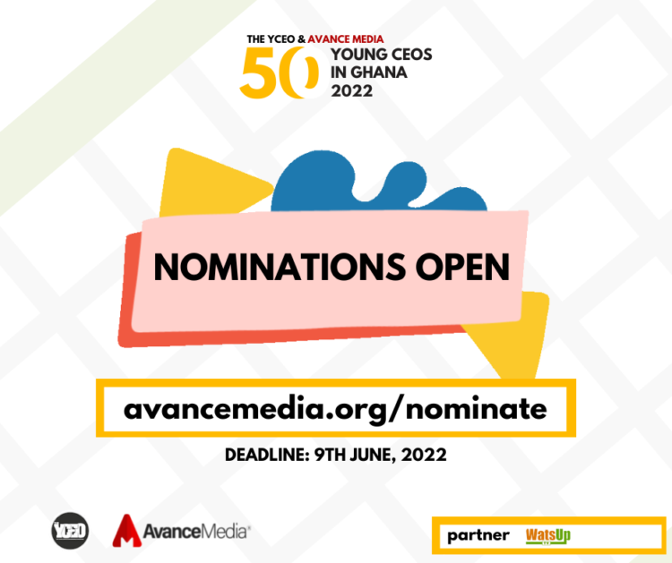 Nominations opened for 2022 Top 50 Young CEOs in Ghana Ranking