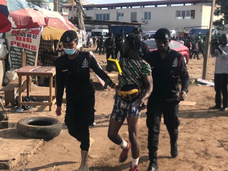 Arise Ghana demo turns violent as Police arrest 2 protestors