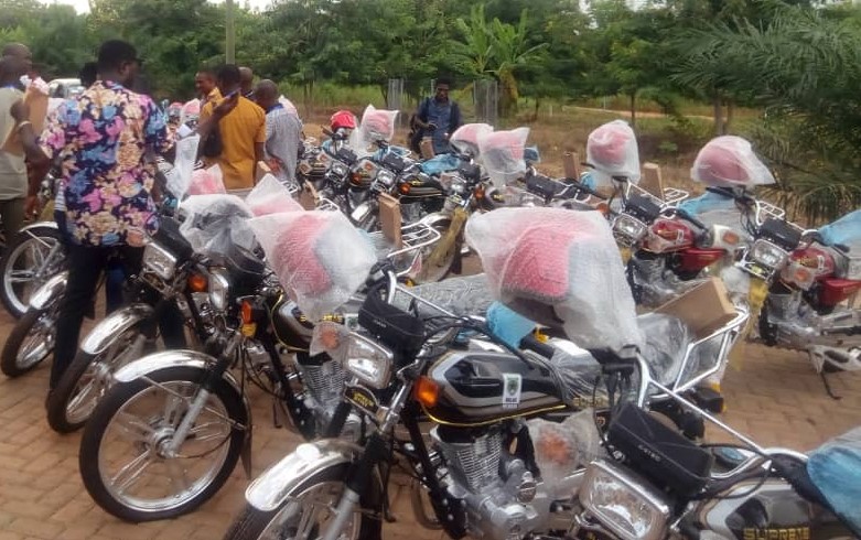 Kwahu: Afram Plains South DCE donates motorbikes to Assembly Members ...