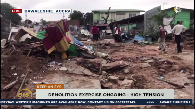 Illegal structures at Bawaleshie demolished