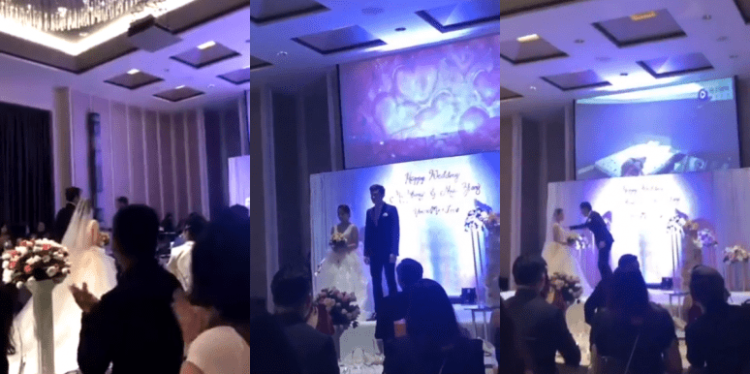Groom plays video of wife cheating on their wedding day