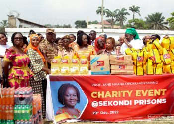 Prof Jane Opoku-Agyemang marks Christmas with Sekondi Central Prison inmates