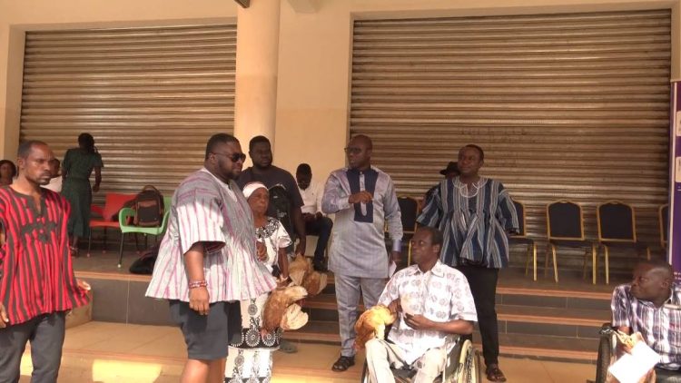 Widows, PWDs in Kwahu Nkwatia receive support from Nana Owiredu Wadie