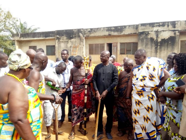 Nkawkaw MP cuts sod for construction of Amanfrom Health Center