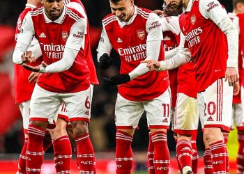 EPL: Arsenal thrash Everton to go five points clear of Man City