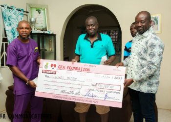 GFA Foundation makes cash donation to Sellas Tetteh