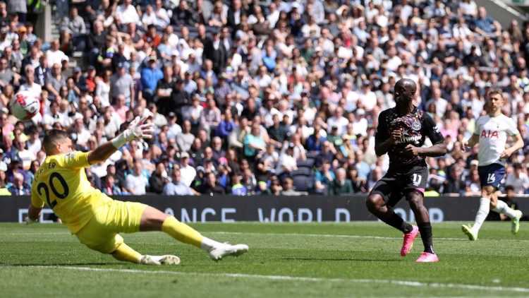 EPL: Mbuemo nets twice as Brentford earn stunning win to pile misery on Spurs