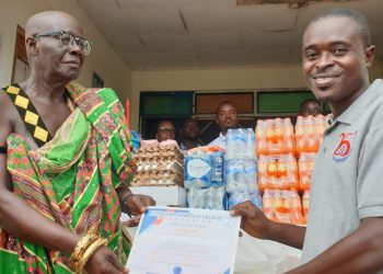 Akwadum Christian Village Orphanage Foundation receives relief items from Nsukwao Presby YAF Group