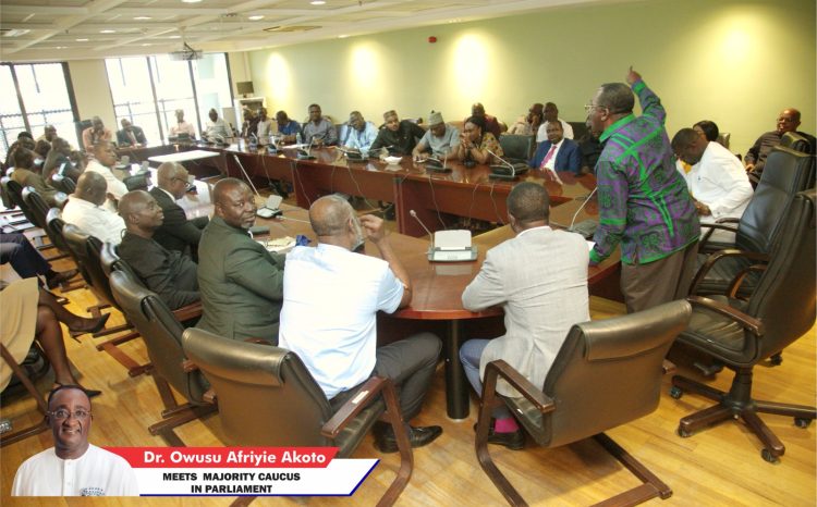 I’ll establish Agricultural Management Team – Dr. Afriyie Akoto tells Majority Caucus of Parliament