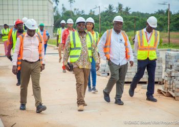 W/R: Board members of Ghana National Gas Company inspect ongoing projects in Atuabo