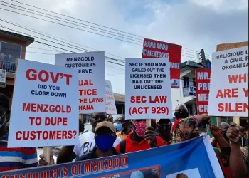 Aggrieved Menzgold customers storm Parliament