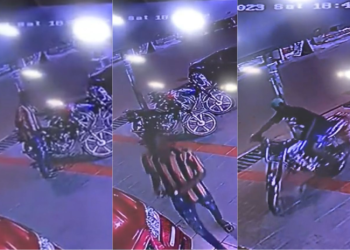 CCTV footage exposes robbers who stole motorbike at East Legon