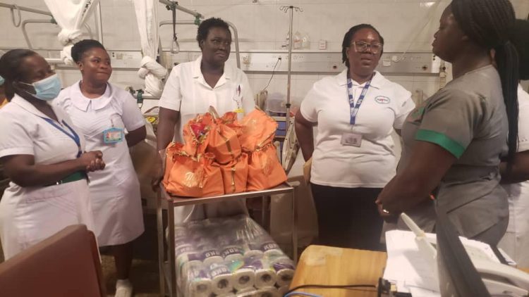 Korle Bu nurse donates to patients and staff at Trauma Unit