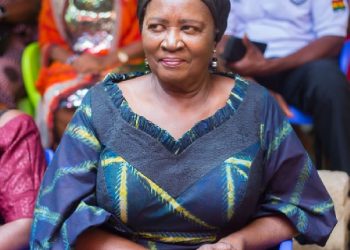 Prof. Naana Jane Opoku-Agyemang commiserates with the family of the late Madam Araba Tagoe