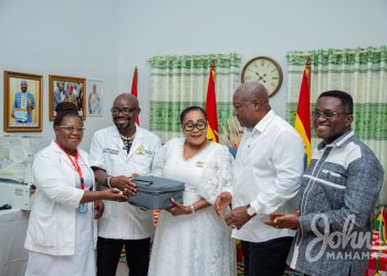 Mahama donates incubators, phototherapy machine, others to Dodowa Hospital