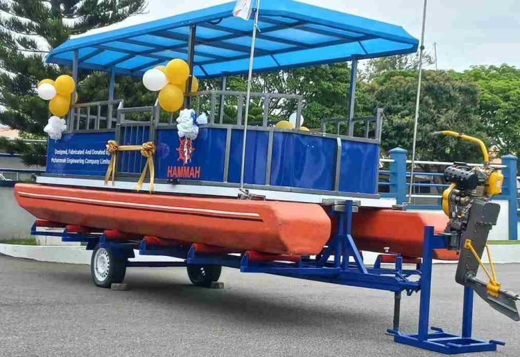 Mchammah Engineering donates 20-feet boat to Ghana Navy
