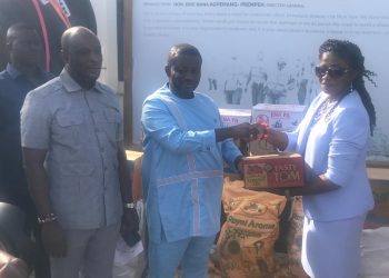 GRIDCO donates relief items to flood victims in Oti Region