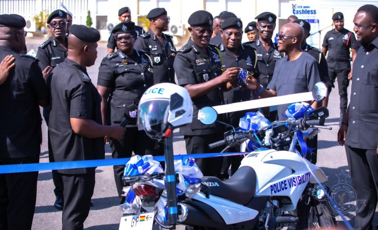ECG donates 200 motorcycles to the police service to enhance operations