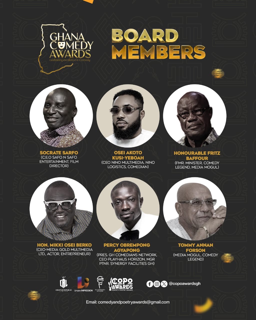 Ghana Comedy Awards unveils new board - Republic Online