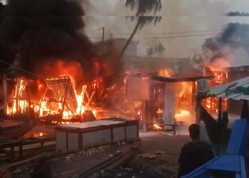 Fire destroys 50 shops at Dome Market